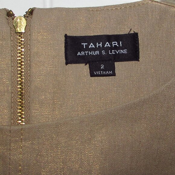 Tahari Sleeveless Linen Sheath Dress Size 2 - Picture 6 of 9